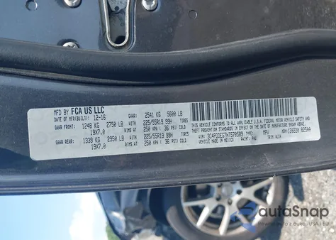 2017 Dodge Journey Gt Awd from USA, damaged, VIN 3C4PDDEG7HT570589